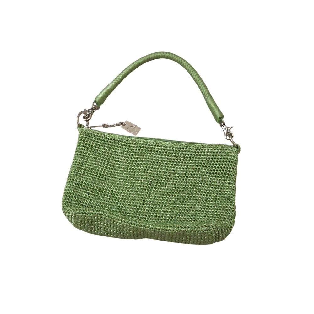 Lina Green Crochet Braided Shoulder Bag Purse Y2K 90s Retro Cottagecore